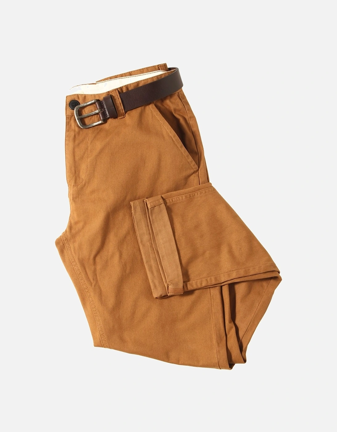 Melford Flat Fronted Cotton Chinos | Tobacco