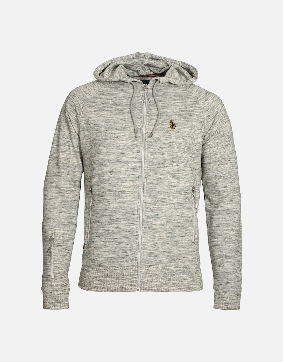 Marl Grey Zip Though Hoodie Top, 4 of 3