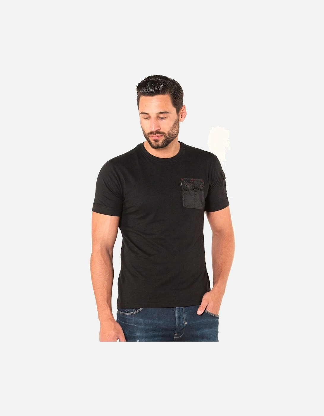 Crespa Button Down Pocket Men's T-Shirt | Black, 5 of 4