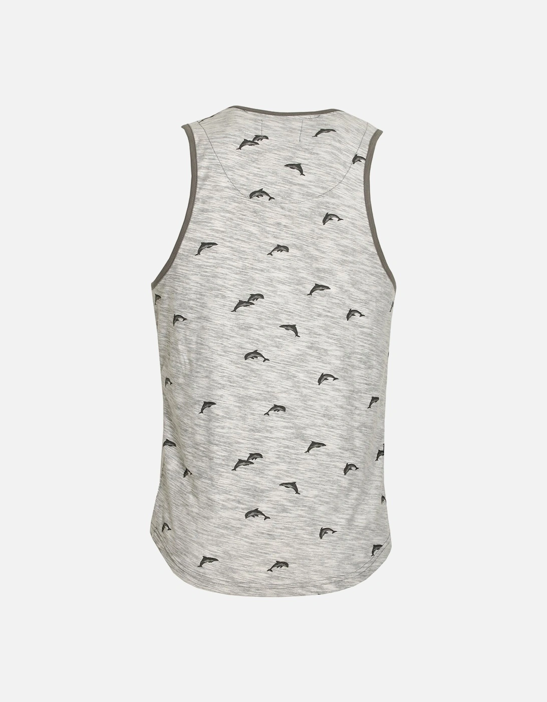 Shotwick Dolphin Print Vest | White