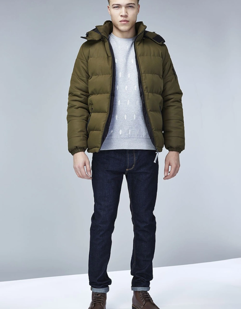 Ludlow Hooded Puffa Jacket | Khaki
