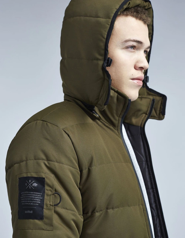 Ludlow Hooded Puffa Jacket | Khaki