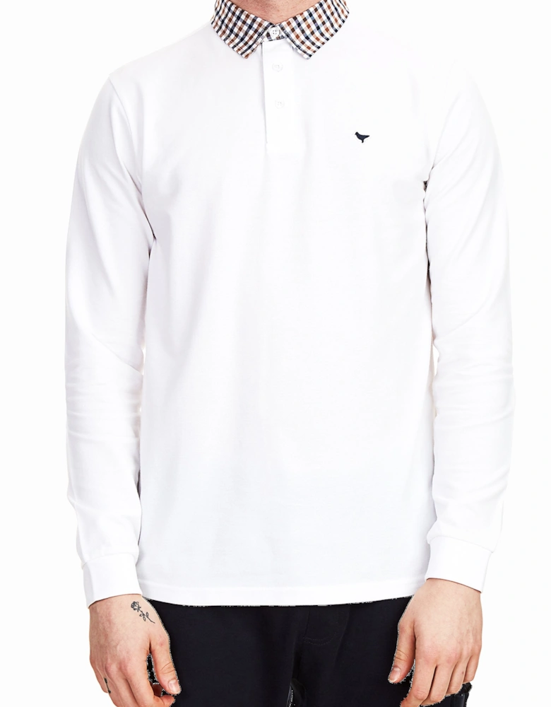 Bentvena Long Sleeve Polo Shirt | White