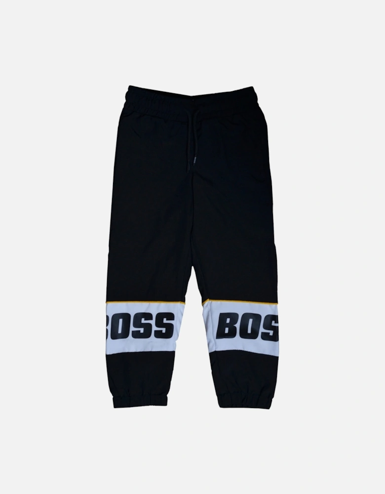 Kids Black Tracksuit Pants