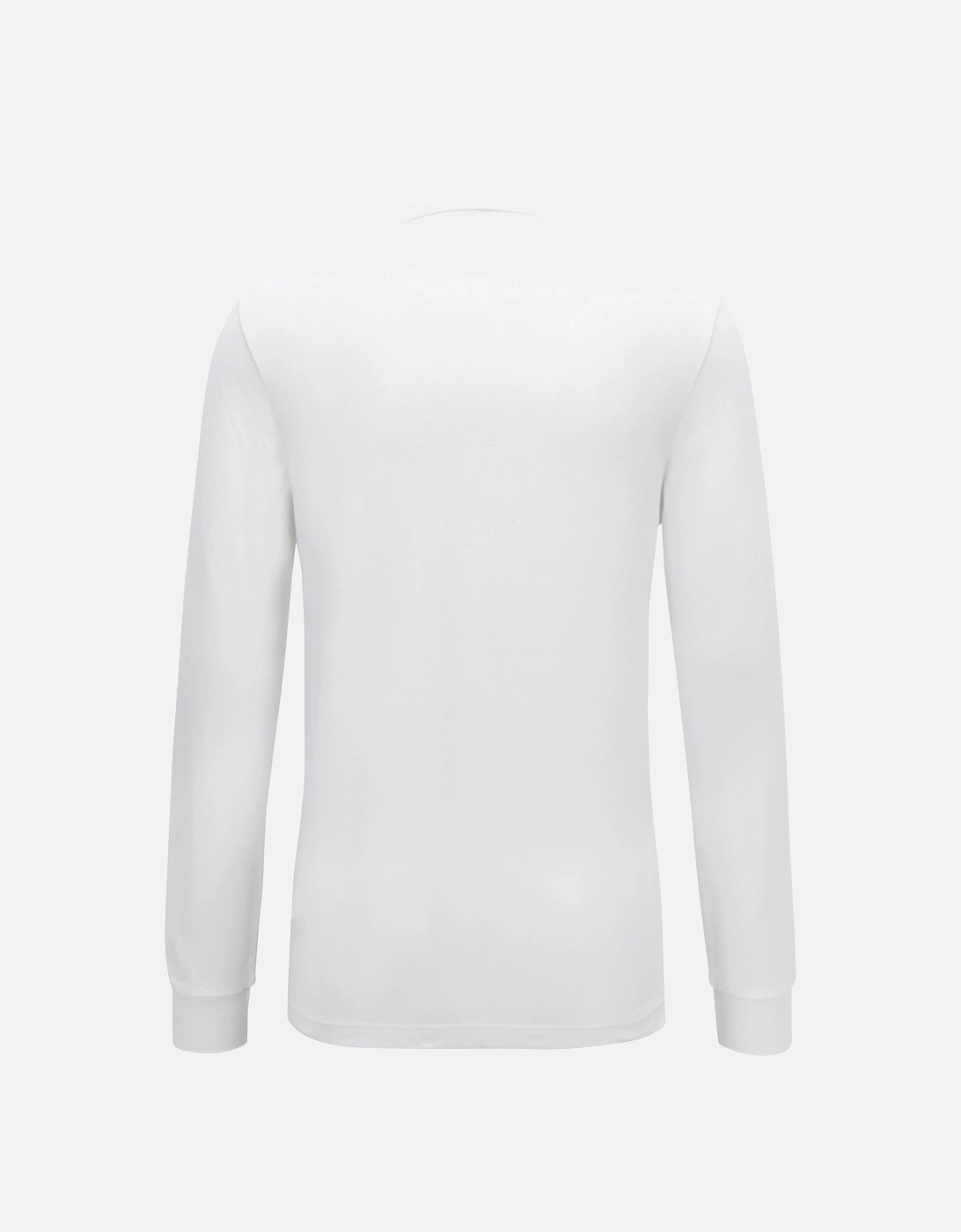 Slim Fit White Passerby Long Sleeved Polo Shirt