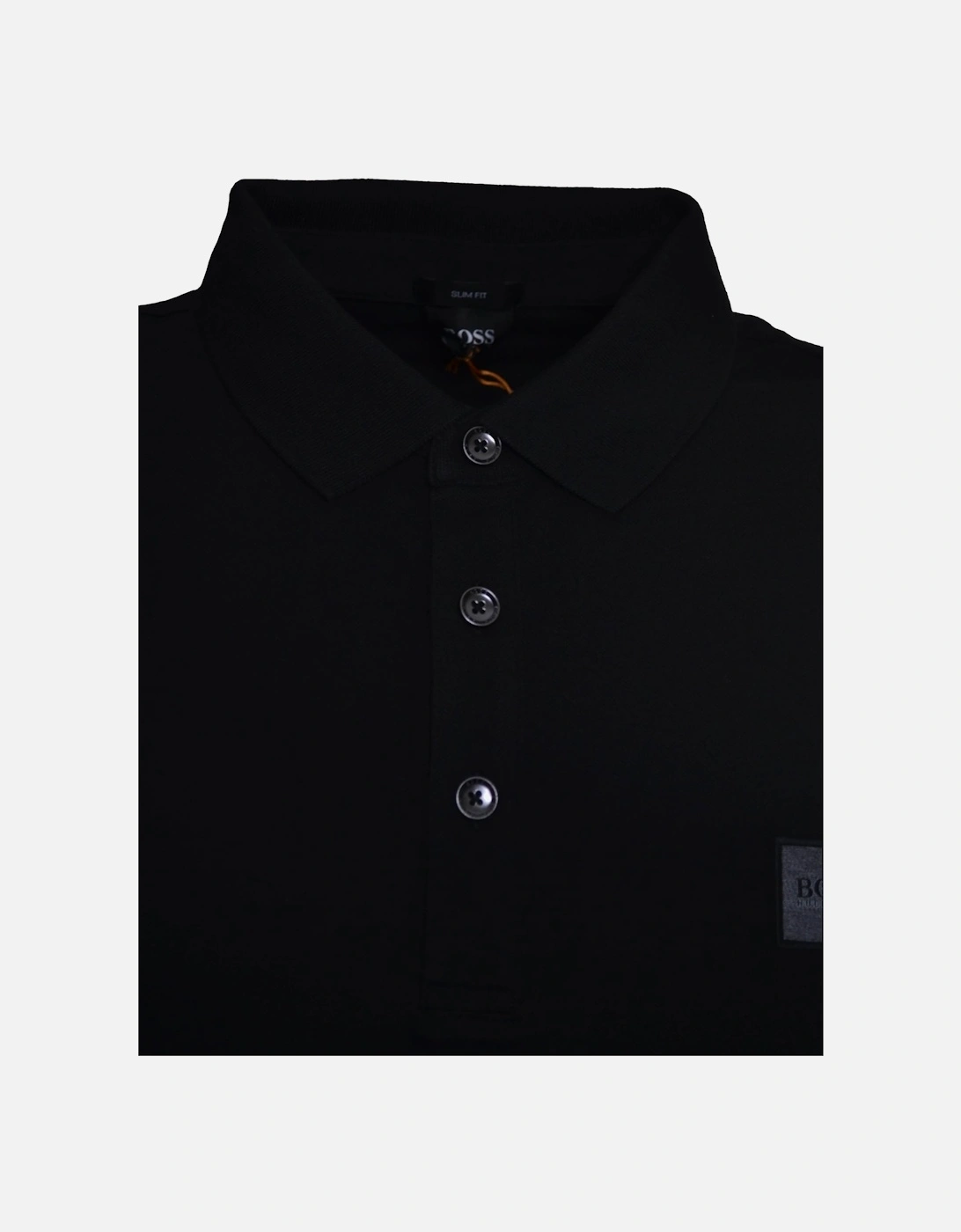 Men's Passenger Slim Fit Black Polo Shirt