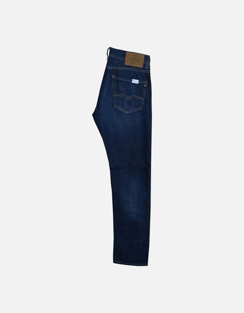 Men's Rob Authentic Blue Straight Tapered Denim Jeans