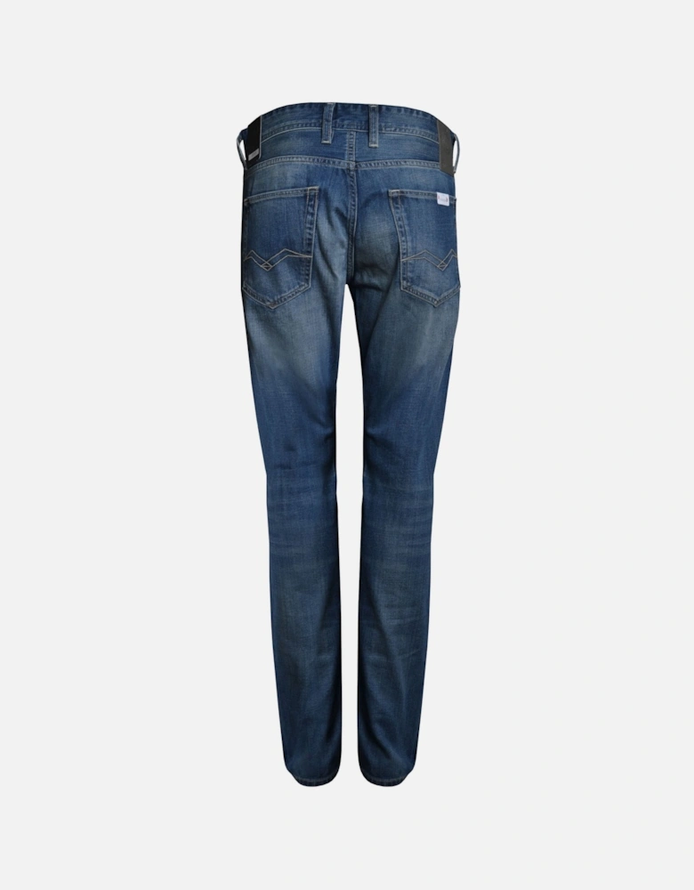 Men's Grover Blue Denim Straight Leg Jeans