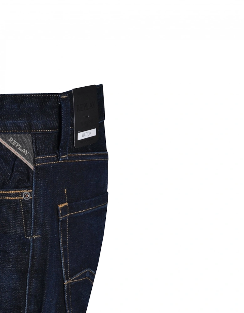 Men's Waitom Deep Blue Denim Regular Slim Jeans