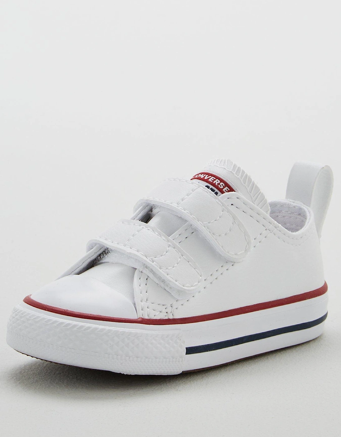 Infant Unisex Easy-On Velcro Leather Ox Trainers Trainers - White, 2 of 1