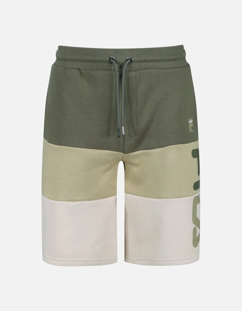 Stu 2 Cut n Sew Logo Jog Shorts | Olive/Khaki/Cement