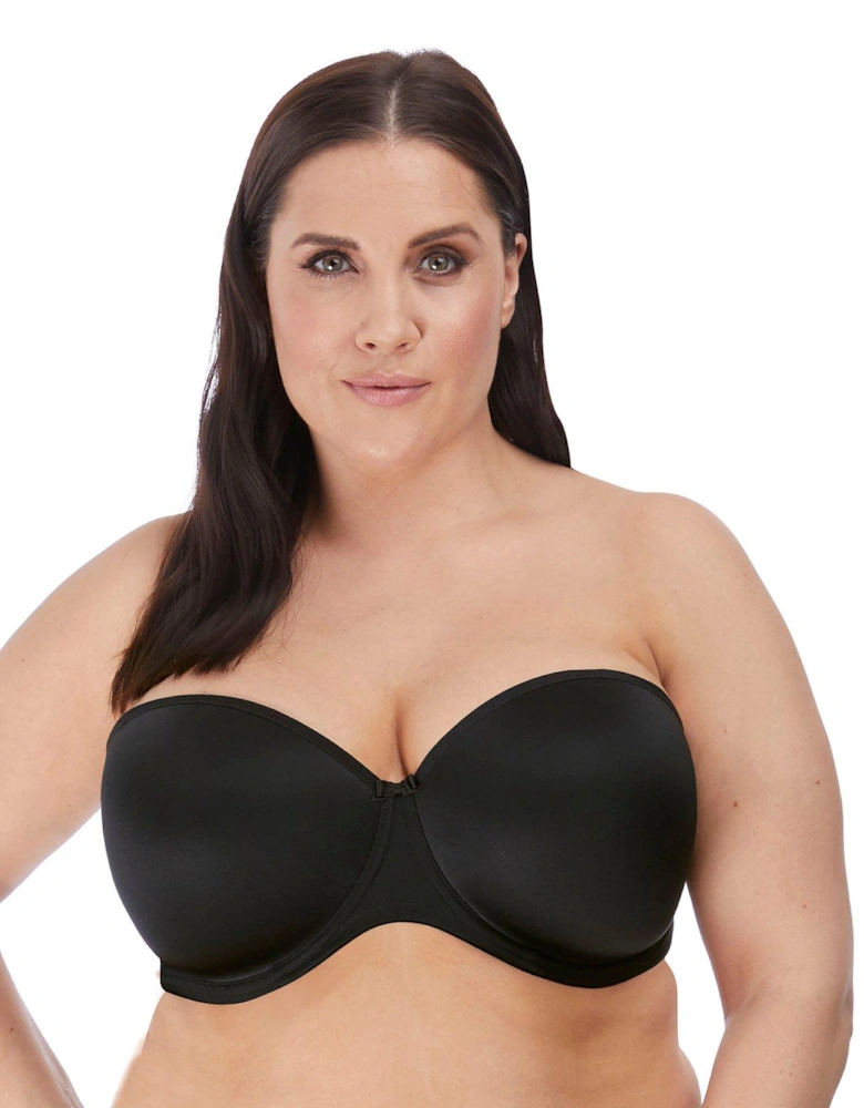 Smooth Moulded Strapless Seamless Underwire T-Shirt Bra - Black
