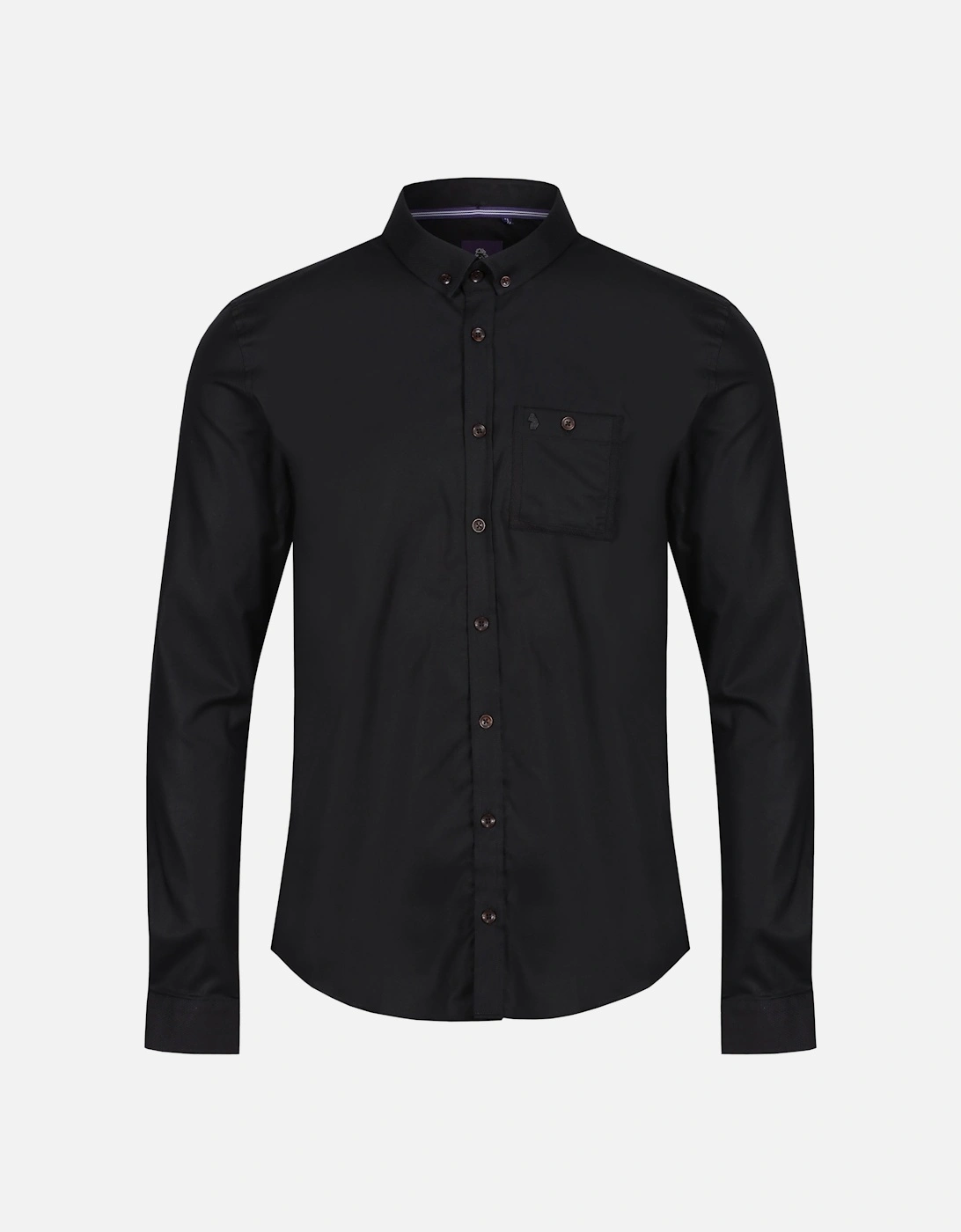 Shirt Happens Long Sleeve Pocket Shirt | Jet Black, 4 of 3