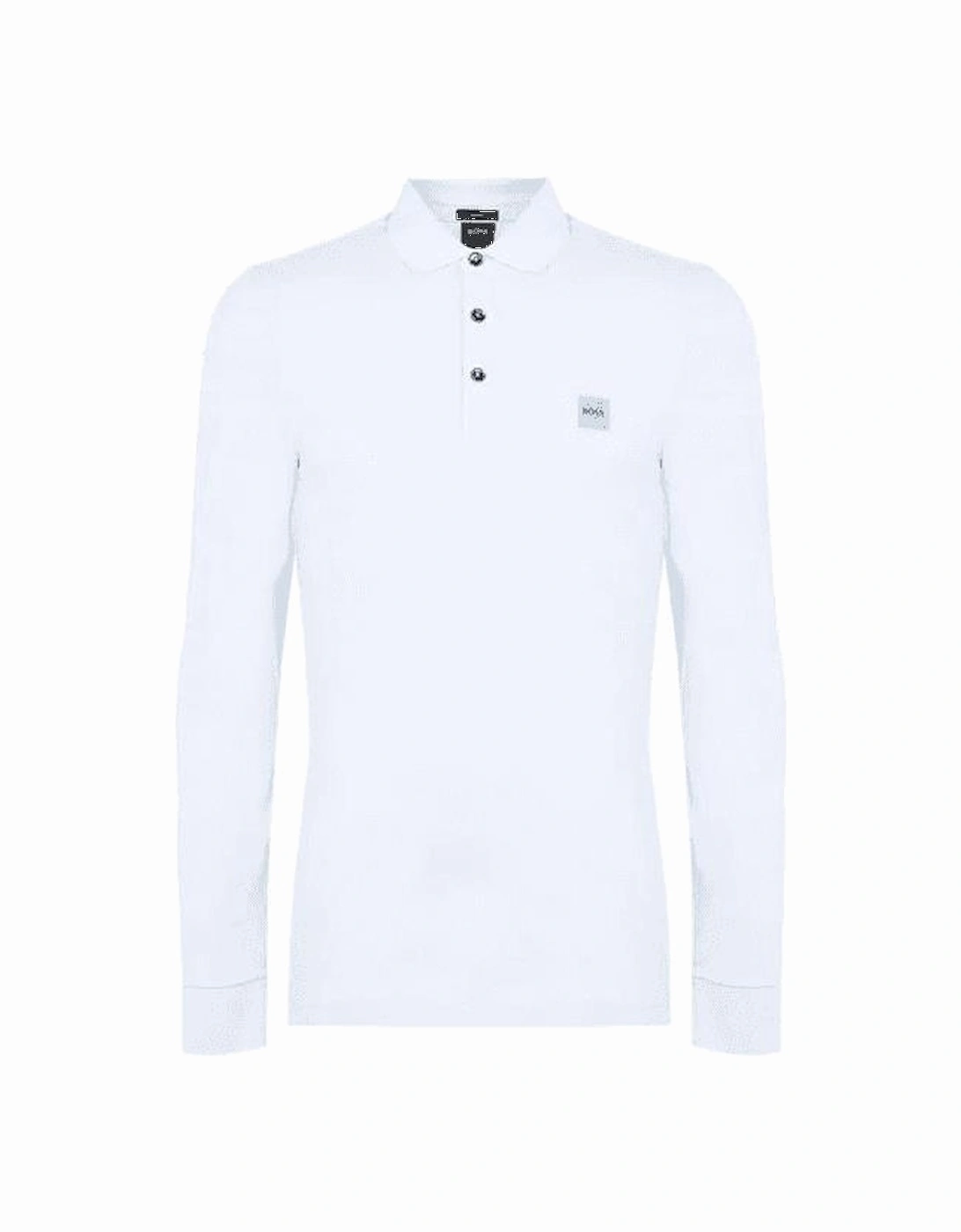 Slim Fit pastel Blue Passerby Long Sleeved Polo Shirt, 4 of 3