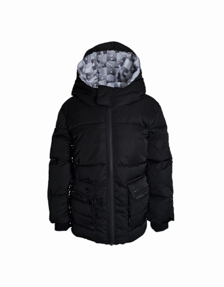 Boy's Black Puffer Jacket