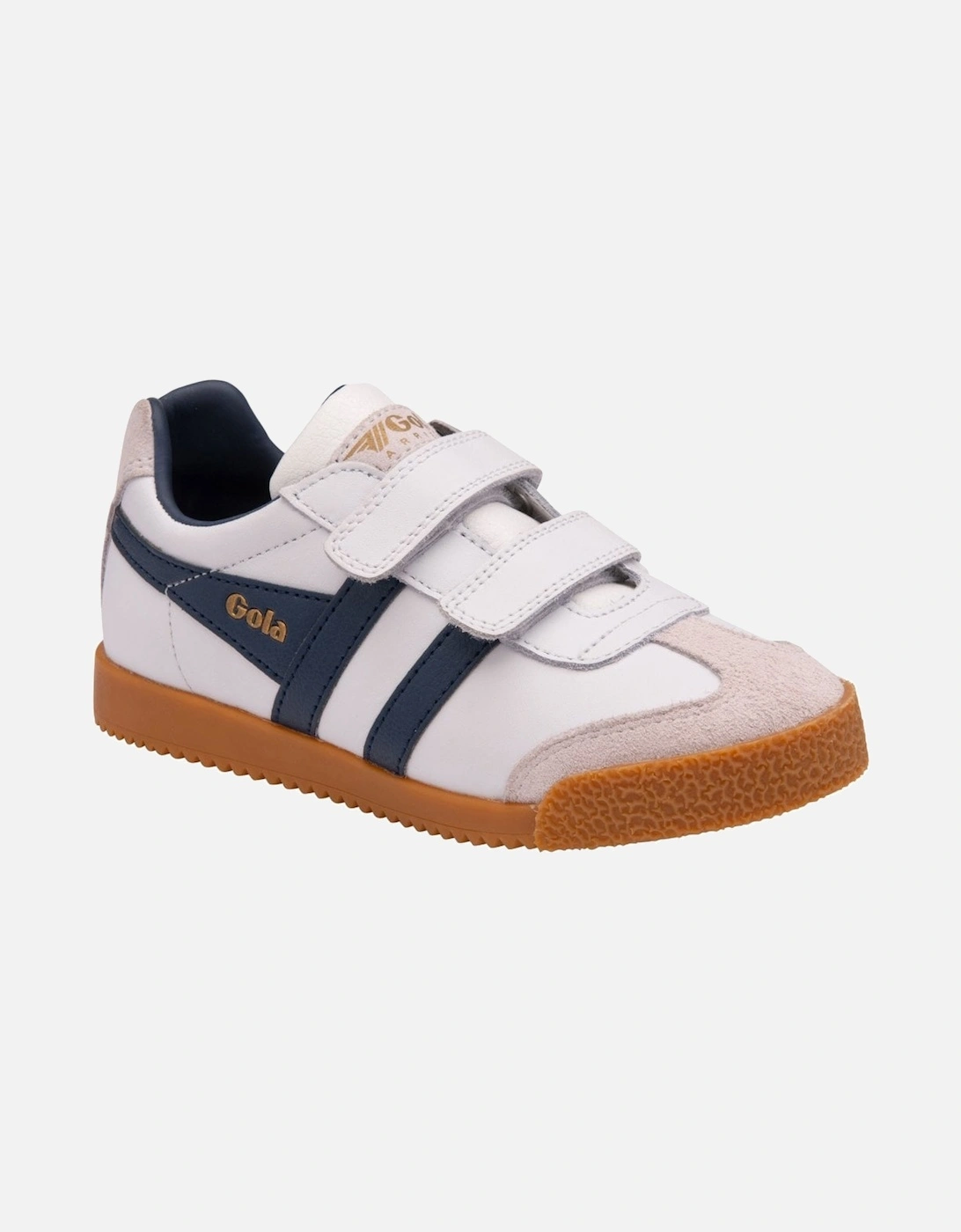 Harrier Leather Riptape Kids Trainers, 5 of 4
