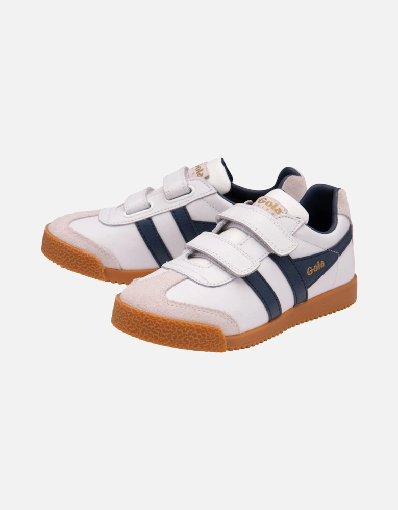 Harrier Leather Riptape Kids Trainers