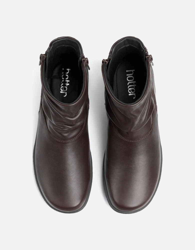 Whisper Womens Leather Wide Fit Ankle Boots