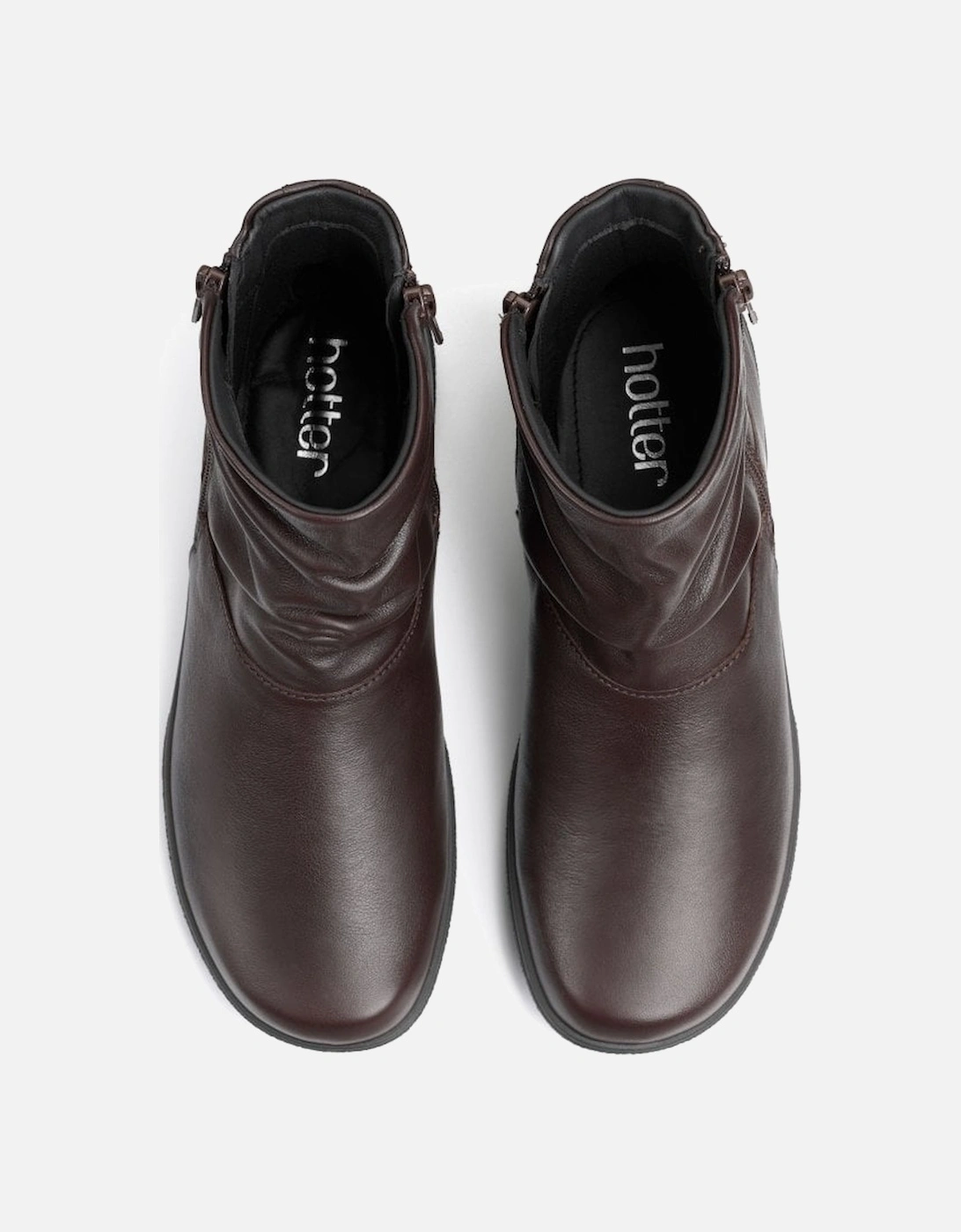 Whisper Womens Leather Wide Fit Ankle Boots