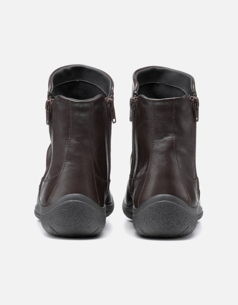 Whisper Womens Leather Wide Fit Ankle Boots