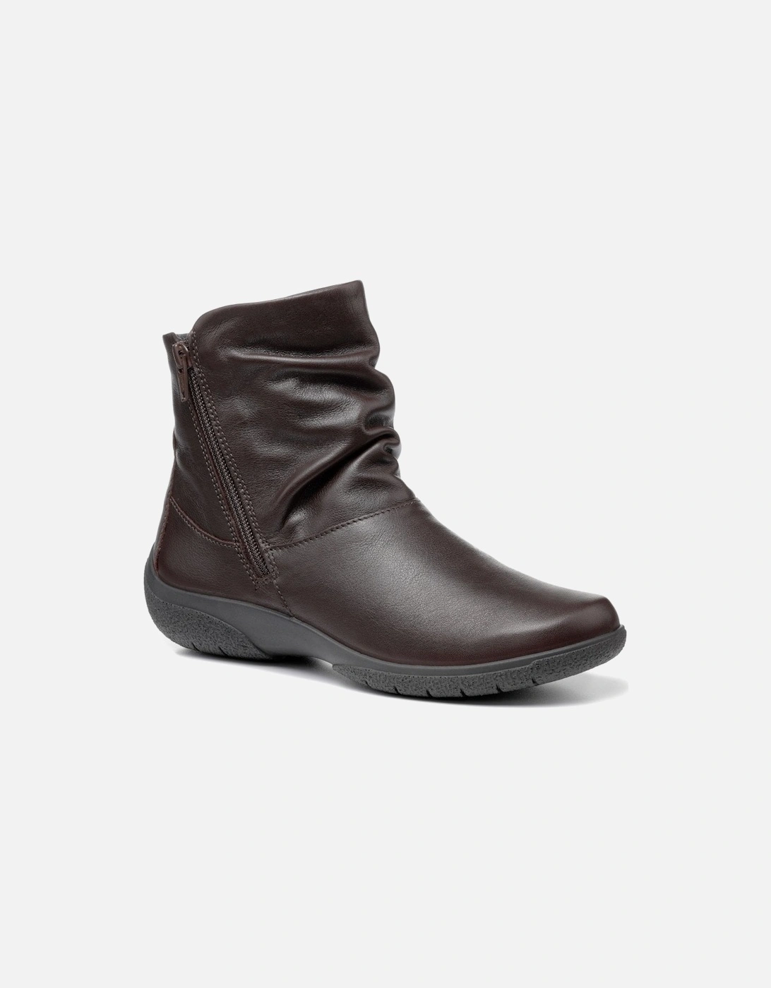 Whisper Womens Leather Wide Fit Ankle Boots, 5 of 4