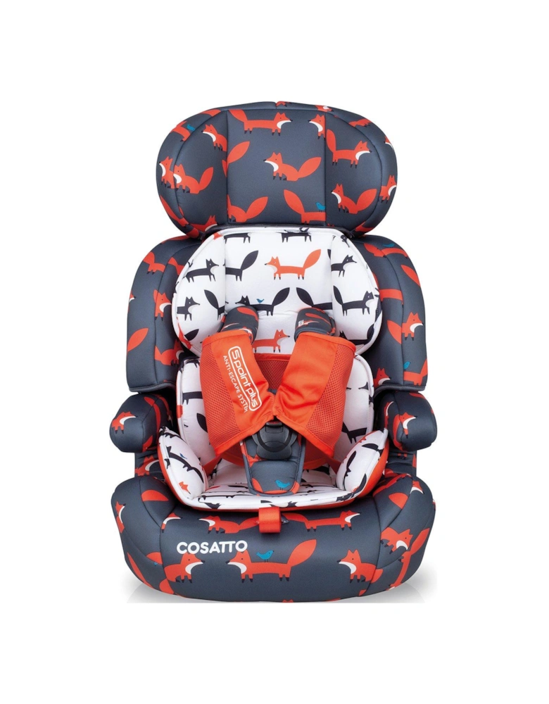 Zoomi Group 123 Car Seat - Charcoal Mister Fox