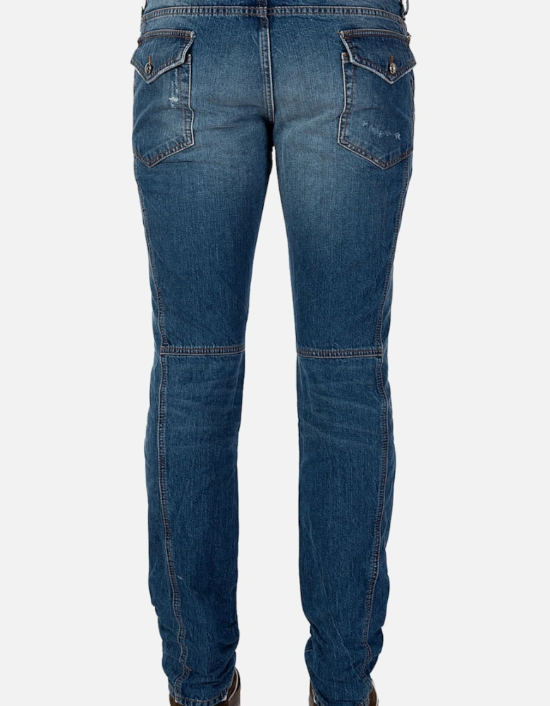 Cavalli Blue Faded Wash Jeans