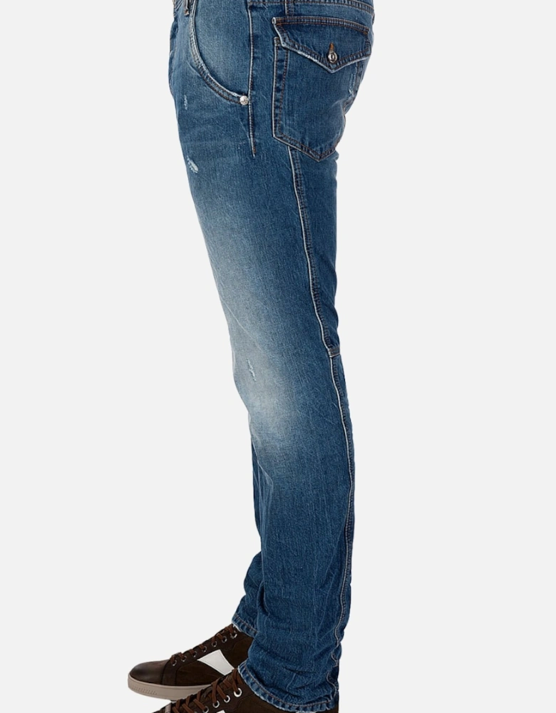 Cavalli Blue Faded Wash Jeans