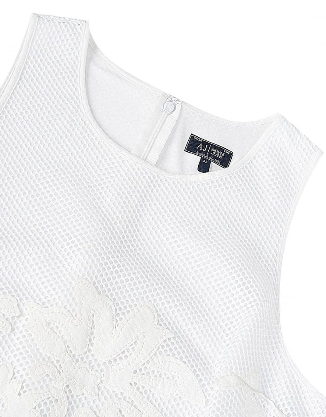 Jeans Womens Mesh Top White