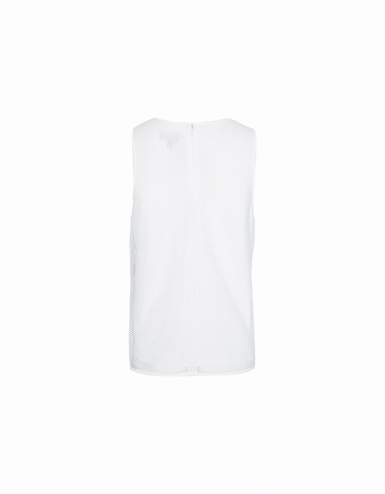 Jeans Womens Mesh Top White