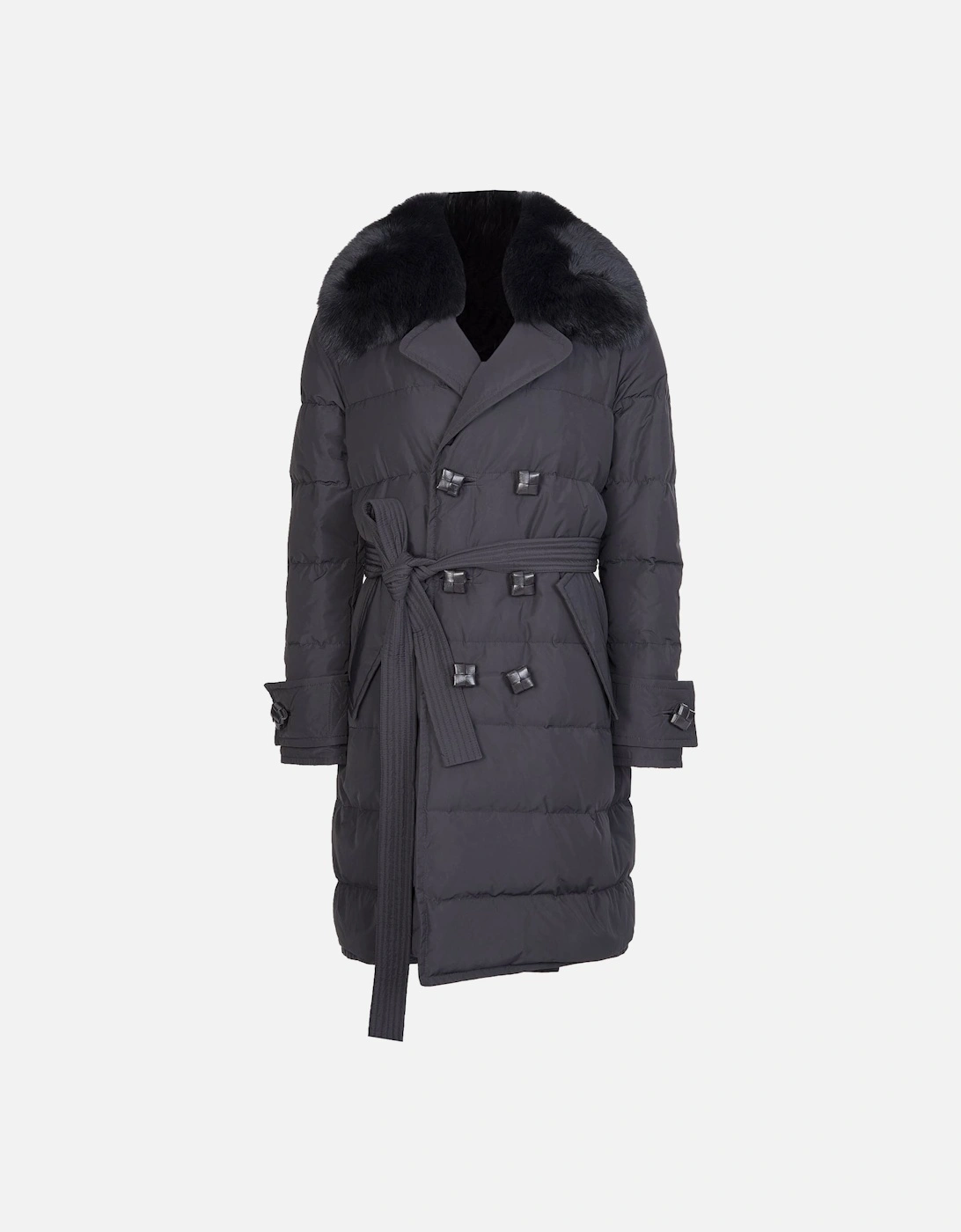 Womens Fur Collar Trench Coat, 9 of 8