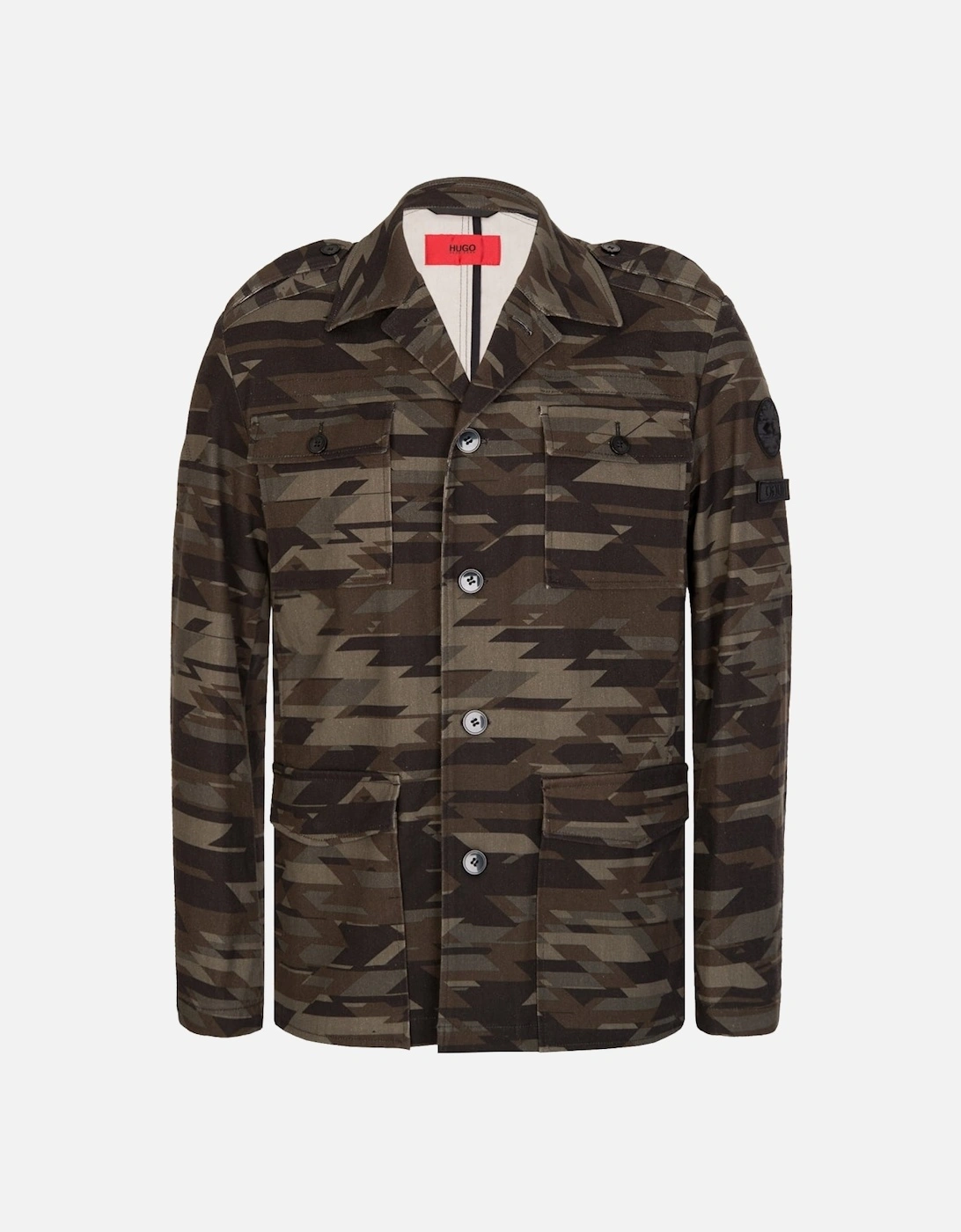By Boss Atalo-T Regular Fit Geometric Camouflage Jacket Khaki, 6 of 5