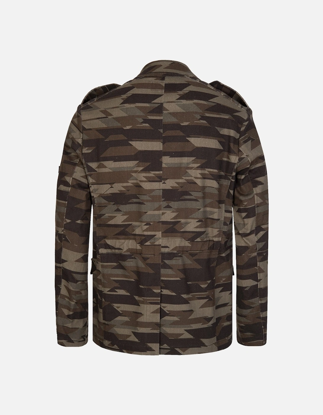 Hugo By Atalo-T Regular Fit Geometric Camouflage Jacket Khaki