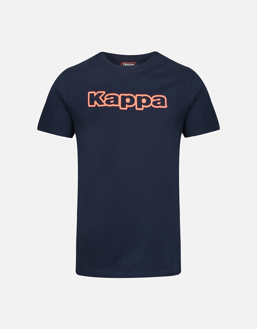Kouk Logo T-Shirt | Navy/Fluorescent Orange, 4 of 3