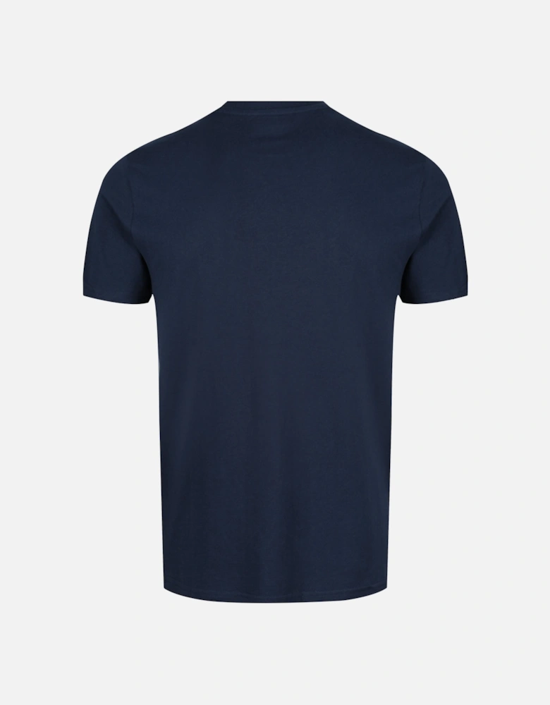 Kouk Logo T-Shirt | Navy/Fluorescent Orange