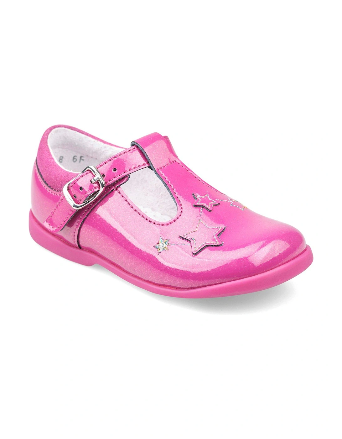 Star Gaze Girls Pink Patent Leather T Bar Party Shoes, 2 of 1