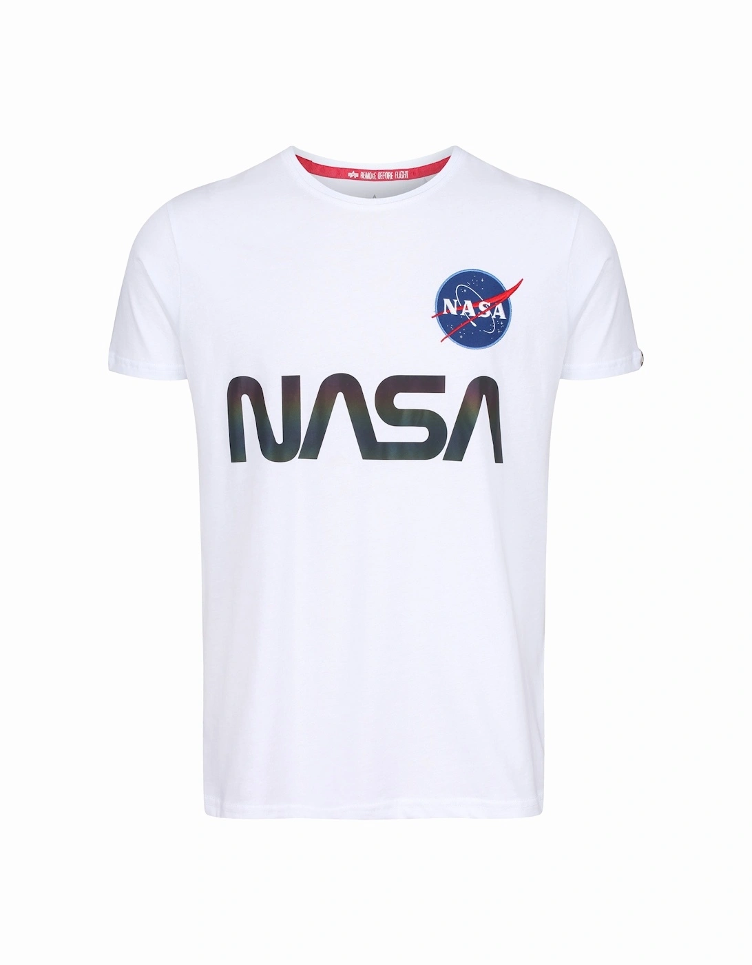 NASA Reflective Logo T-Shirt | White/Rainbow, 4 of 3