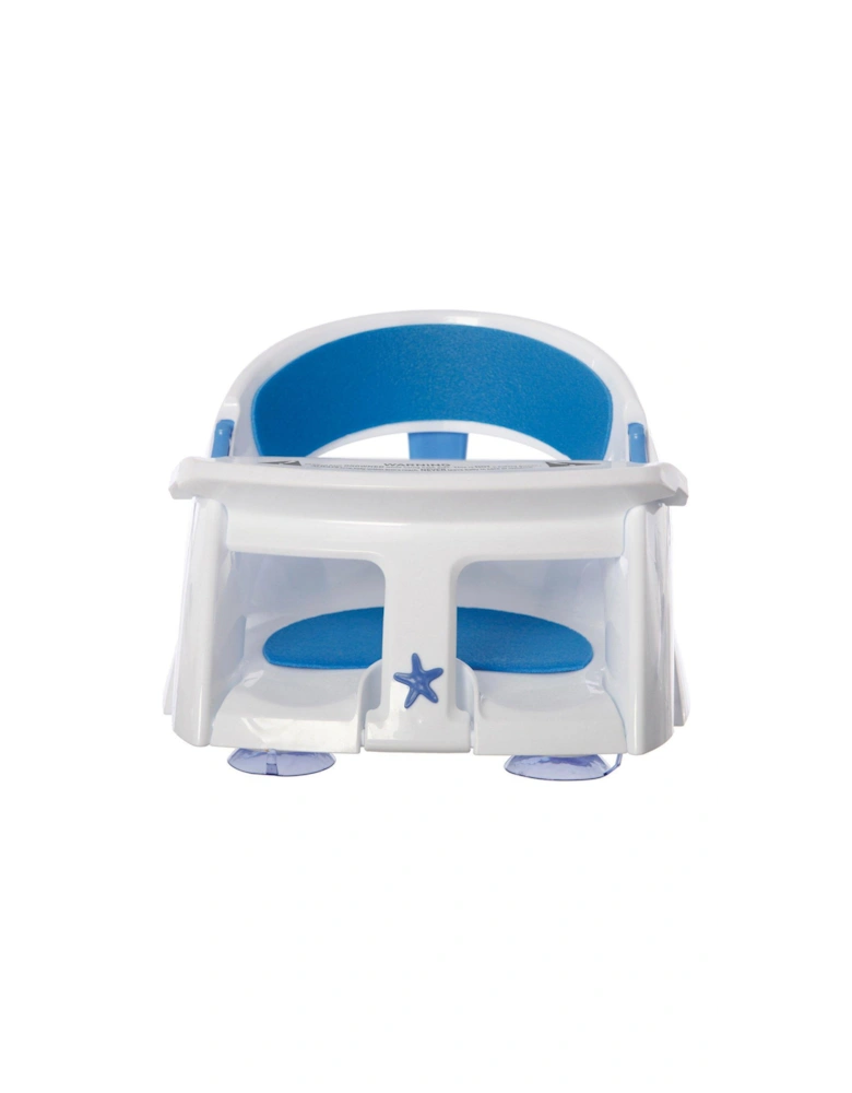 Deluxe Bath Seat with Foam Padding and Heat Sensor - Blue/White