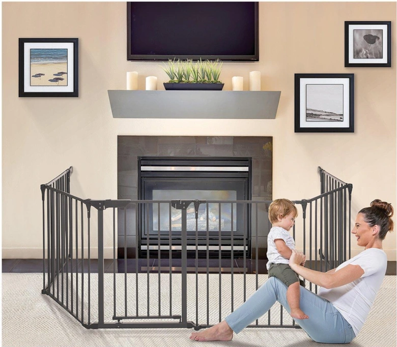 Royale Converta 3-in-1 Metal Playpen/ Fire Barrier - Charcoal