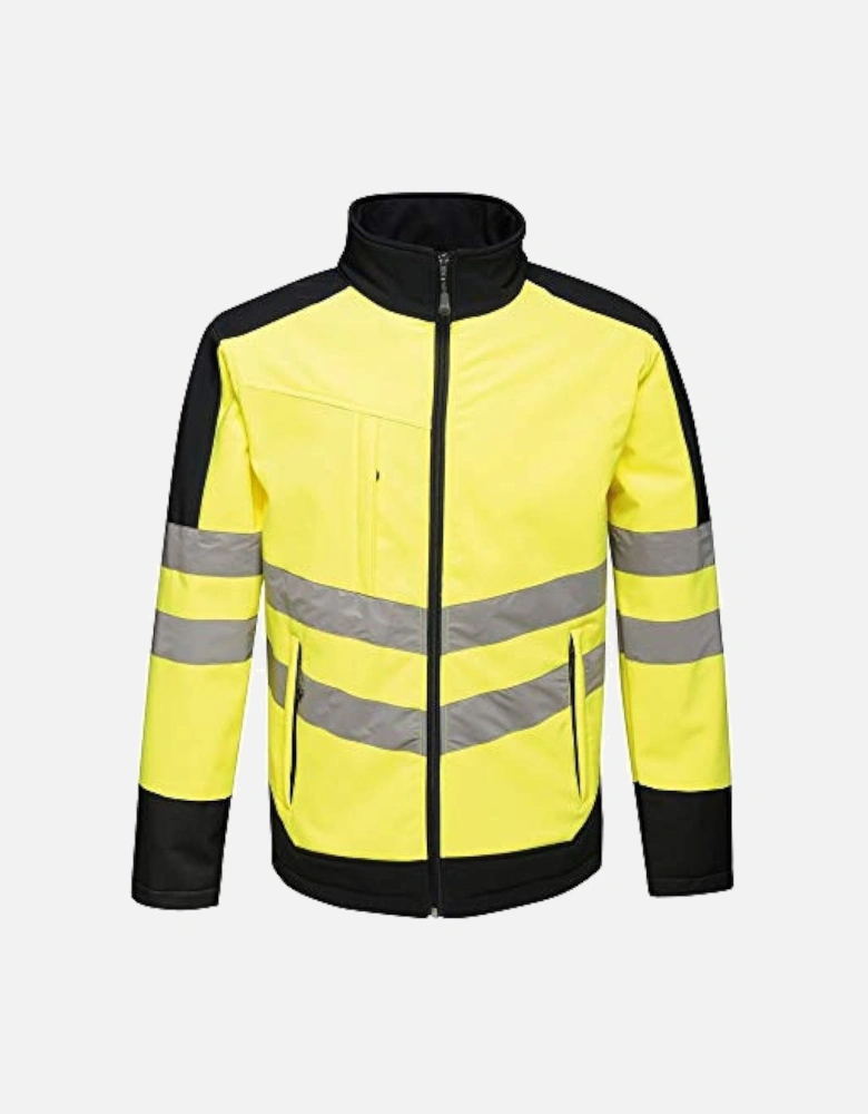 Unisex Hi Vis Pro Reflective Softshell Work Jacket