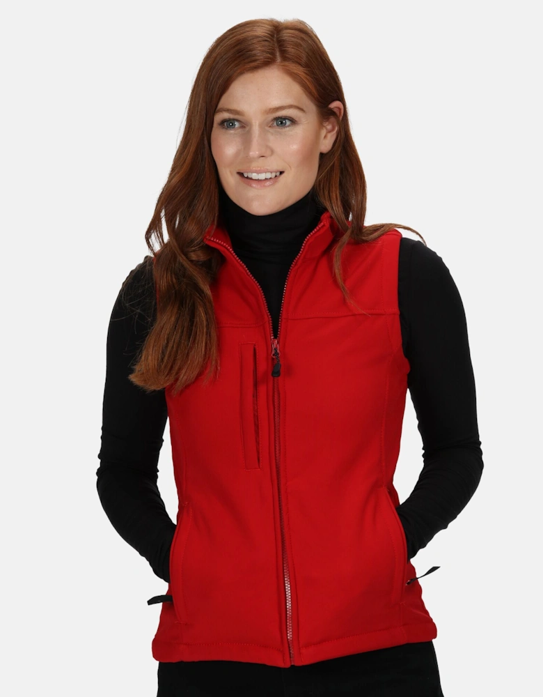 Womens/Ladies Flux Softshell Bodywarmer / Sleeveless Jacket (Water Repellent & Wind Resistant)