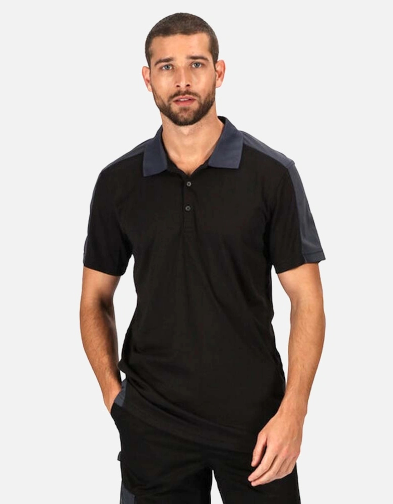 Mens Contrast Coolweave Polo Shirt