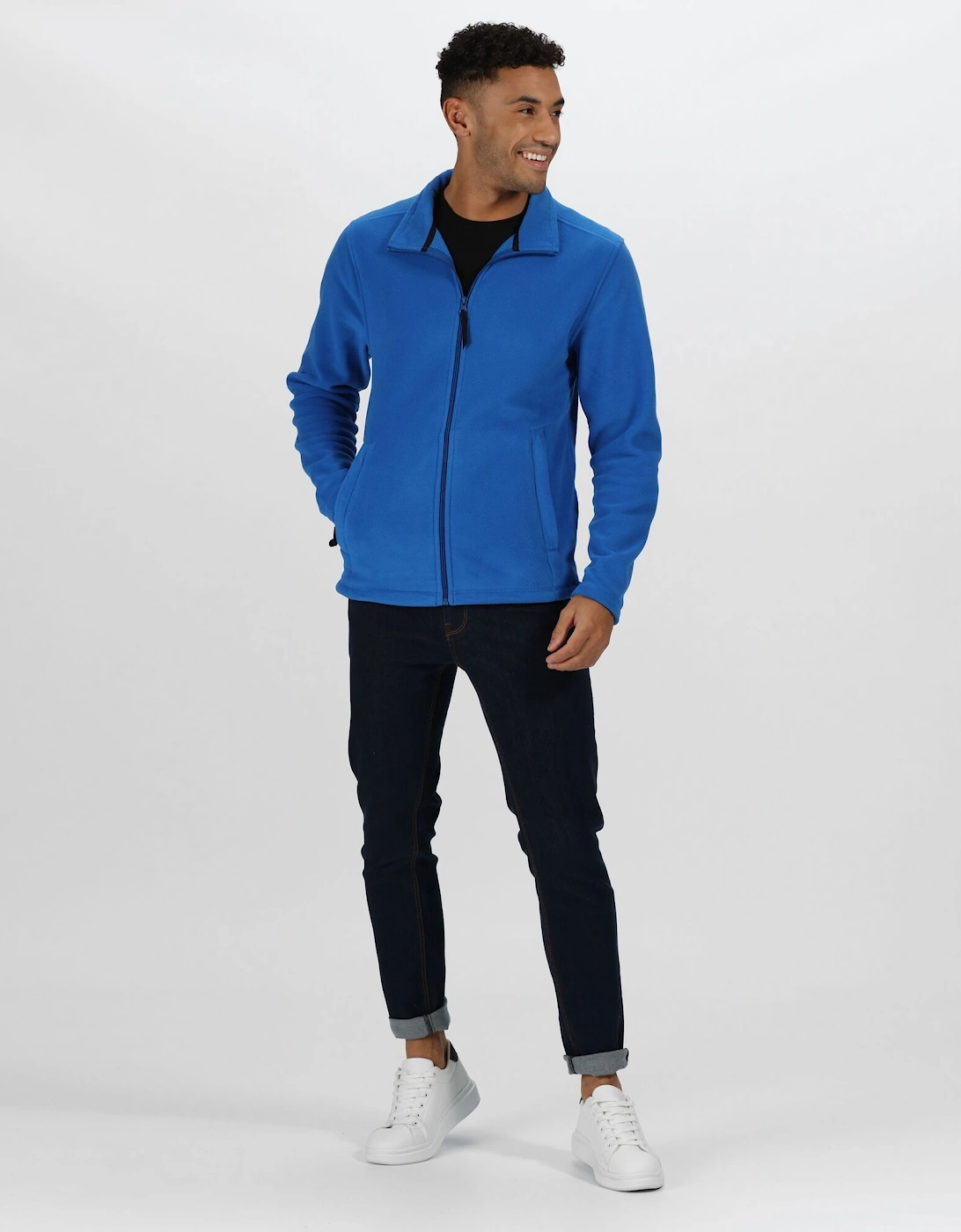 Mens Plain Micro Fleece Full Zip Jacket (Layer Lite)