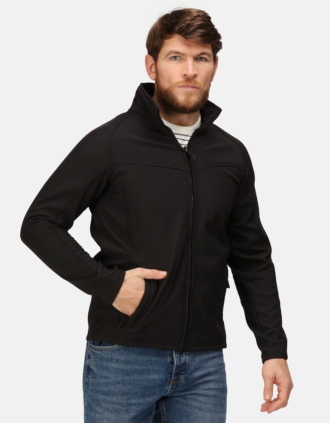 Uproar Mens Softshell Wind Resistant Fleece Jacket