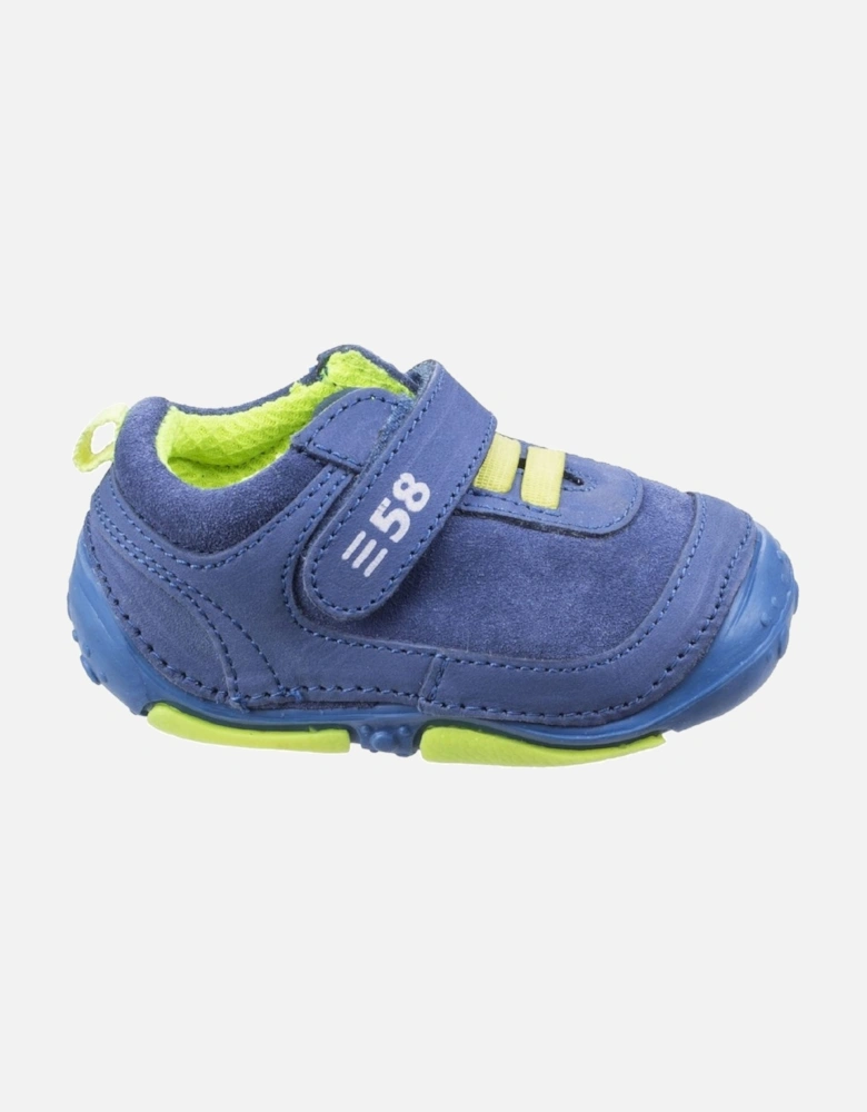 Childrens/Boys Harry Touch Fastening Leather Trainers