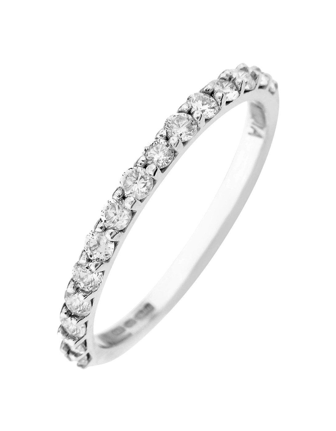 9ct White Gold 0.50ct Diamond Wedding Band Ring, 3 of 2