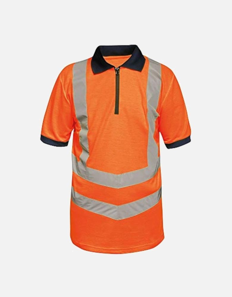 Mens Hi Vis Pro Reflective Work Polo Shirt