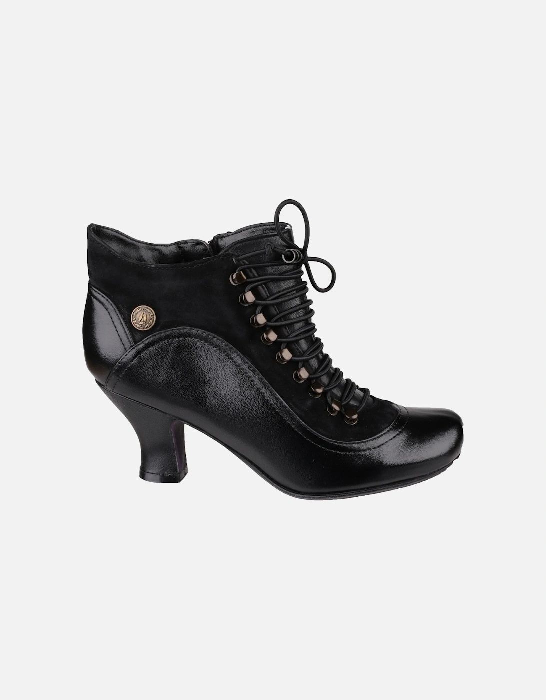 Womens/Ladies Vivianna Leather Lace Up Heeled Boot