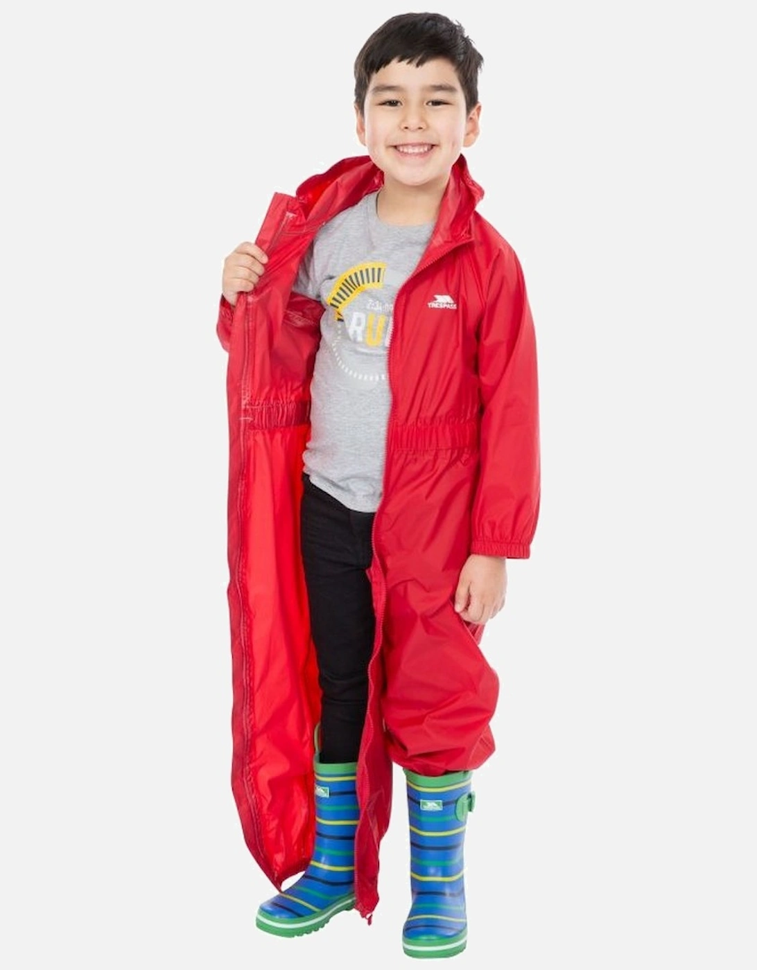 Childrens/Kids Button Rain Suit