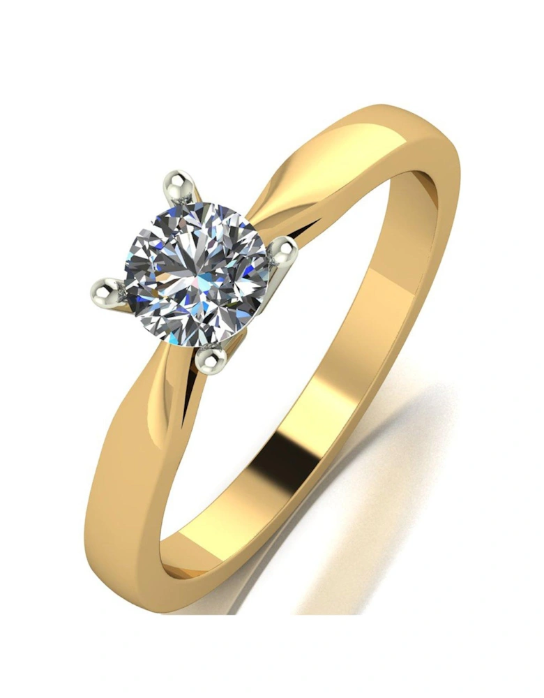 18ct Gold 0.50ct Diamond Solitaire Engagement Ring
